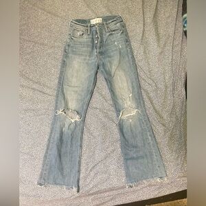 MOTHER Superior The Tripper Ankle Jeans Misbeliever Distressed Size 24